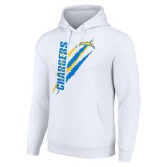 Los Angeles Chargers Starter Unisex Color Scratch Fleece Pullover Hoodie - White online