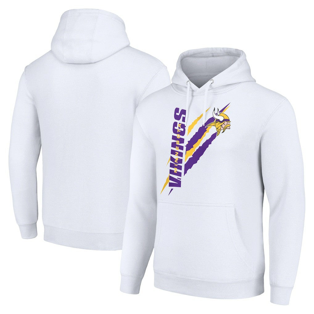 Minnesota Vikings Starter Unisex Color Scratch Fleece Pullover Hoodie - White for sale