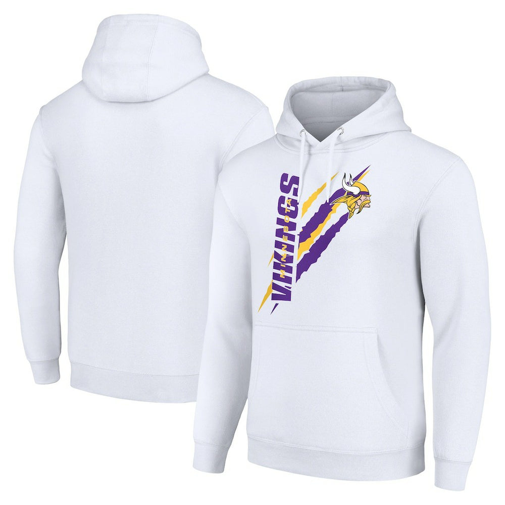 Minnesota Vikings Starter Unisex Color Scratch Fleece Pullover Hoodie - White for sale