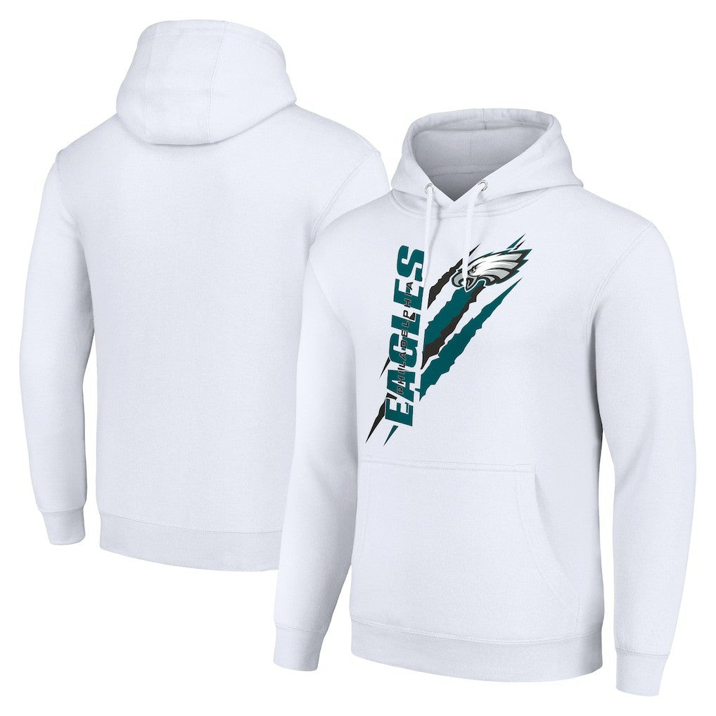 Philadelphia Eagles Starter Unisex Color Scratch Fleece Pullover Hoodie - White online