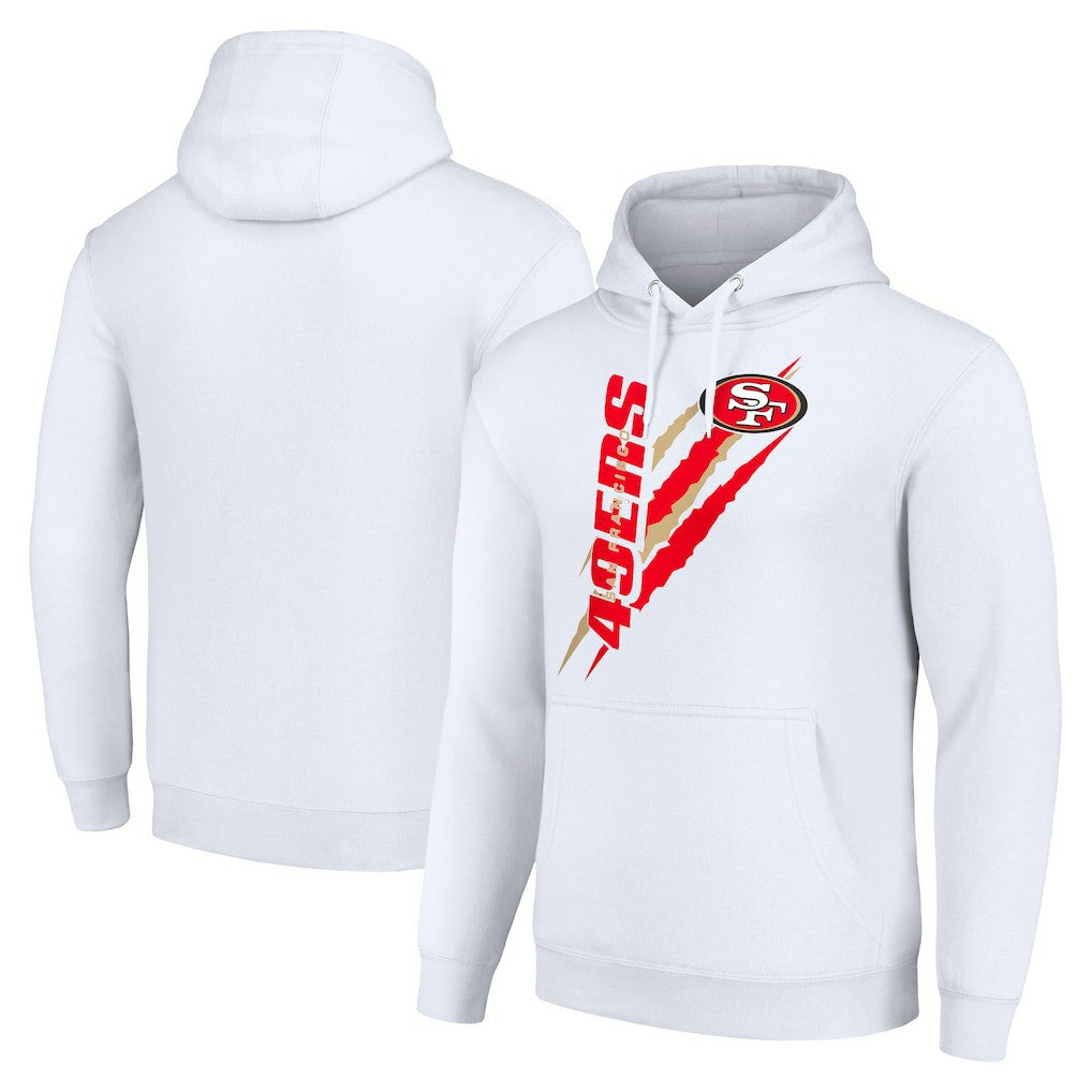 San Francisco 49ers Starter Unisex Color Scratch Fleece Pullover Hoodie - White sale