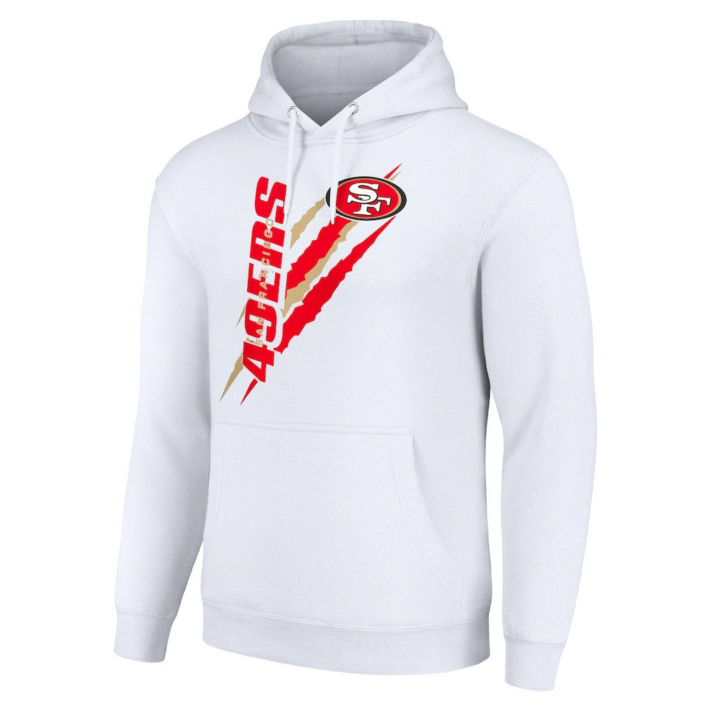San Francisco 49ers Starter Unisex Color Scratch Fleece Pullover Hoodie - White sale