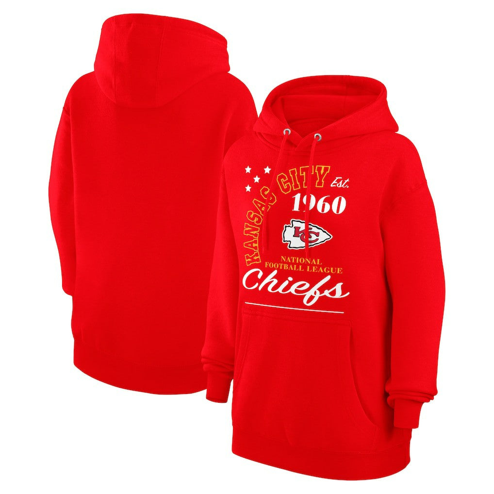 Kansas City Chiefs Starter Unisex Arch Team Fleece Pullover Hoodie - Red for sale