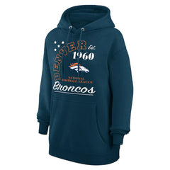 Denver Broncos Starter Unisex Arch Team Fleece Pullover Hoodie - Navy discount