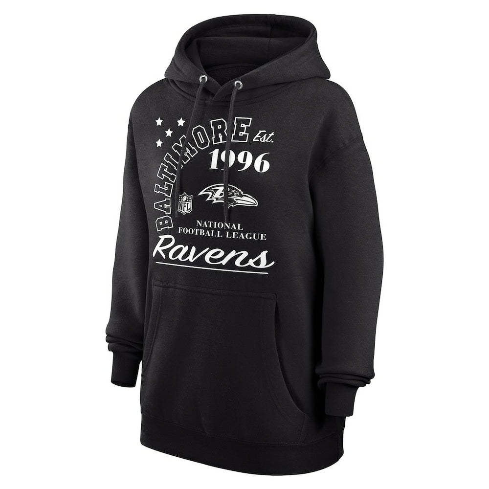 Baltimore Ravens Starter Unisex Arch Team Fleece Pullover Hoodie - Black discount