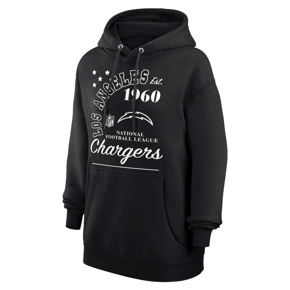 Los Angeles Chargers Starter Unisex Arch Team Fleece Pullover Hoodie - Black on sale