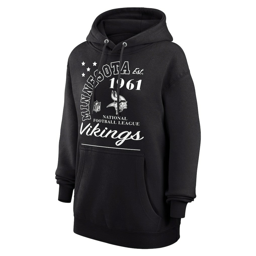 Minnesota Vikings Starter Unisex Arch Team Fleece Pullover Hoodie - Black on sale