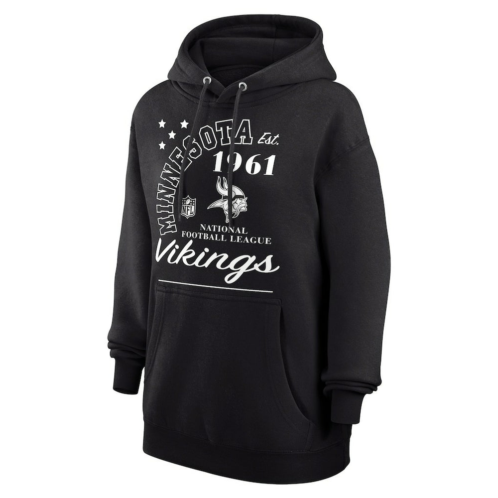 Minnesota Vikings Starter Unisex Arch Team Fleece Pullover Hoodie - Black on sale
