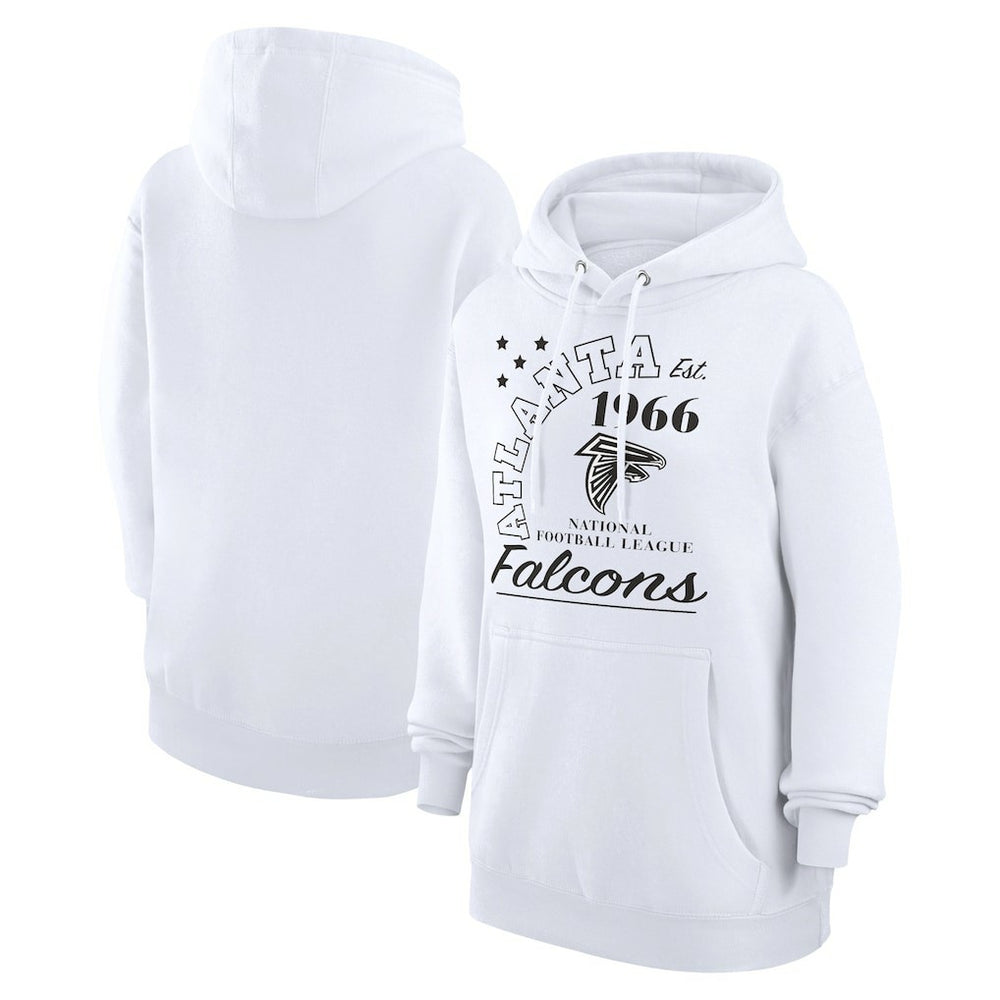 Atlanta Falcons Starter Unisex Arch Team Fleece Pullover Hoodie - White sale
