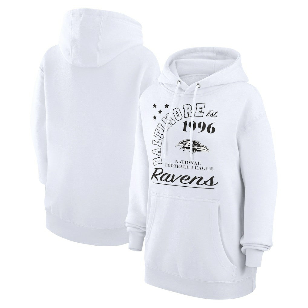 Baltimore Ravens Starter Unisex Arch Team Fleece Pullover Hoodie - White online
