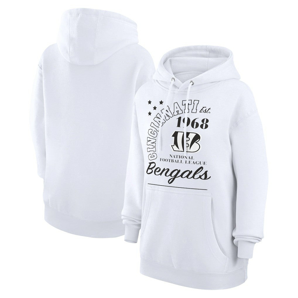 Cincinnati Bengals Starter Unisex Arch Team Fleece Pullover Hoodie - White online