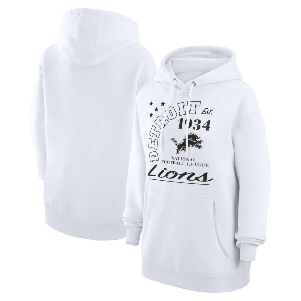 Detroit Lions Starter Unisex Arch Team Fleece Pullover Hoodie - White discount