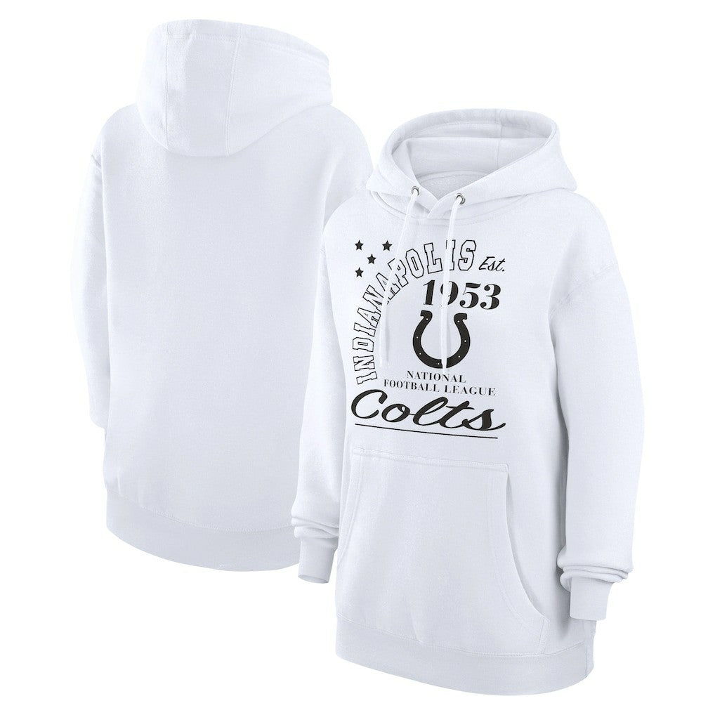 Indianapolis Colts Starter Unisex Arch Team Fleece Pullover Hoodie - White discount