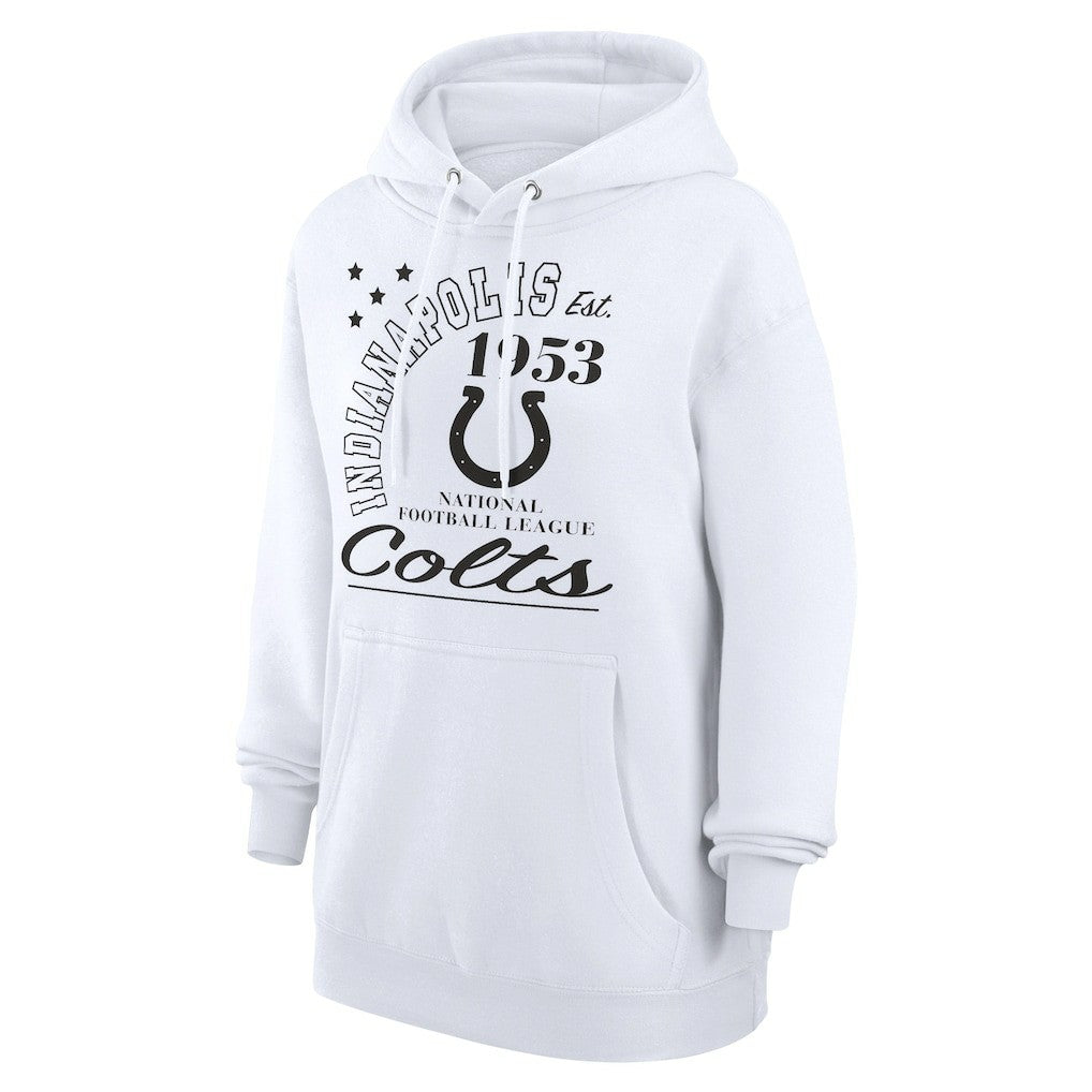 Indianapolis Colts Starter Unisex Arch Team Fleece Pullover Hoodie - White discount