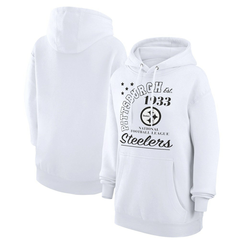 Pittsburgh Steelers Starter Unisex Arch Team Fleece Pullover Hoodie - White for sale