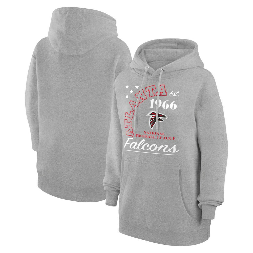 Atlanta Falcons Starter Unisex Arch Team Fleece Pullover Hoodie - Heather Gray sale