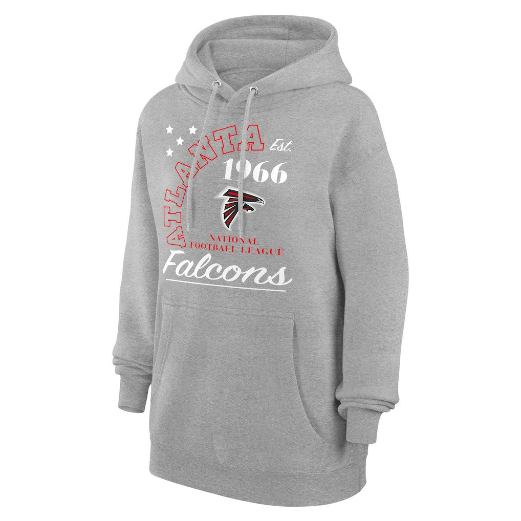 Atlanta Falcons Starter Unisex Arch Team Fleece Pullover Hoodie - Heather Gray sale