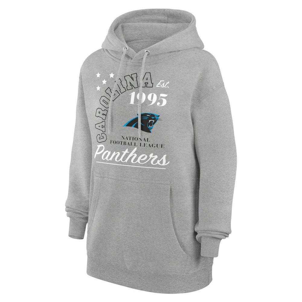 Carolina Panthers Starter Unisex Arch Team Fleece Pullover Hoodie - Heather Gray cheap