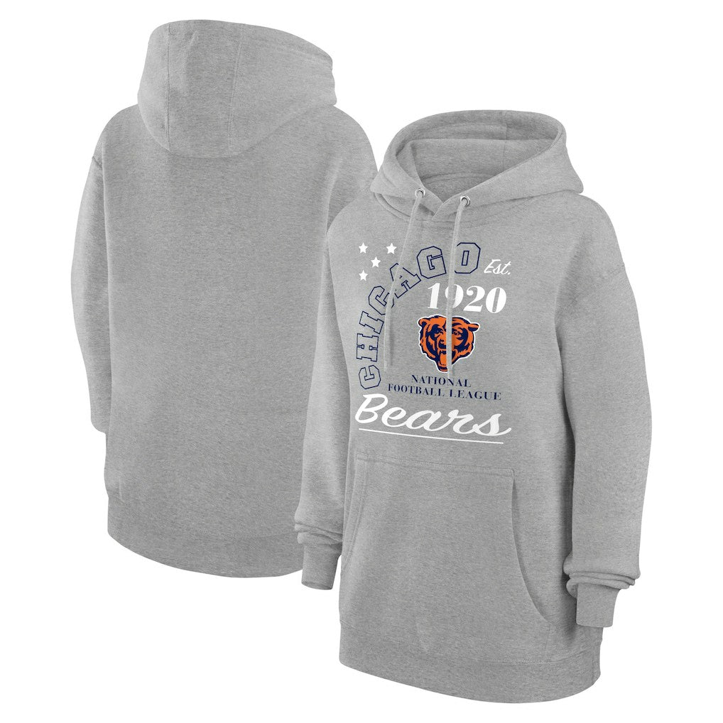 Chicago Bears Starter Unisex Arch Team Fleece Pullover Hoodie - Heather Gray for sale