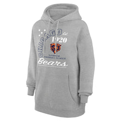 Chicago Bears Starter Unisex Arch Team Fleece Pullover Hoodie - Heather Gray for sale