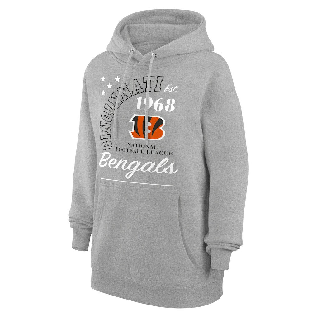 Cincinnati Bengals Starter Unisex Arch Team Fleece Pullover Hoodie - Heather Gray for sale