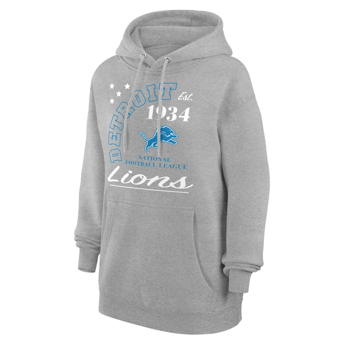 Detroit Lions Starter Unisex Arch Team Fleece Pullover Hoodie - Heather Gray for sale