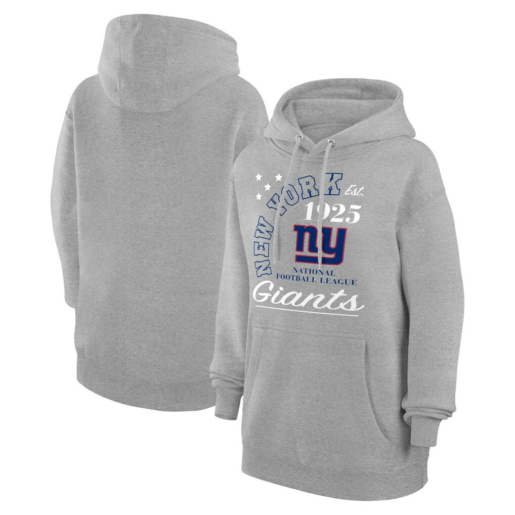 New York Giants Starter Unisex Arch Team Fleece Pullover Hoodie - Heather Gray sale