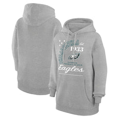 Philadelphia Eagles Starter Unisex Arch Team Fleece Pullover Hoodie - Heather Gray on sale