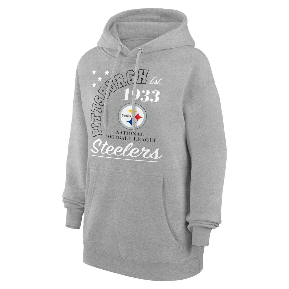 Pittsburgh Steelers Starter Unisex Arch Team Fleece Pullover Hoodie - Heather Gray outlet