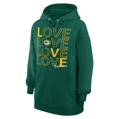 Green Bay Packers G-III 4Her by Carl Banks Women's Love Graphic Pullover Hoodie - Hunter Green cheap