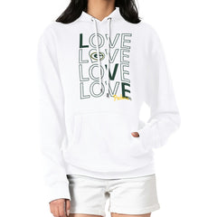 Green Bay Packers G-III 4Her by Carl Banks Women's Love Graphic Pullover Hoodie - White outlet
