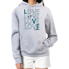 Philadelphia Eagles G-III 4Her by Carl Banks Women's Love Graphic Pullover Hoodie - Heather Gray cheap