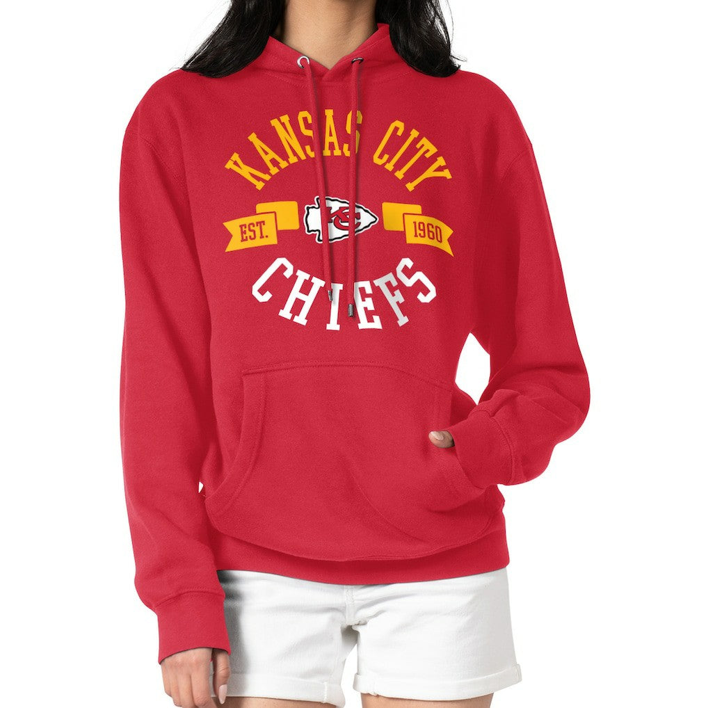 Kansas City Chiefs G-III 4Her by Carl Banks Women's City Graphic Team Fleece Pullover Hoodie - Red for sale