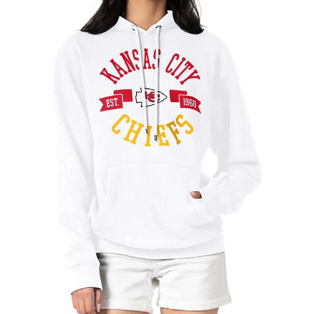 Kansas City Chiefs G-III 4Her by Carl Banks Women's City Graphic Team Fleece Pullover Hoodie - White cheap