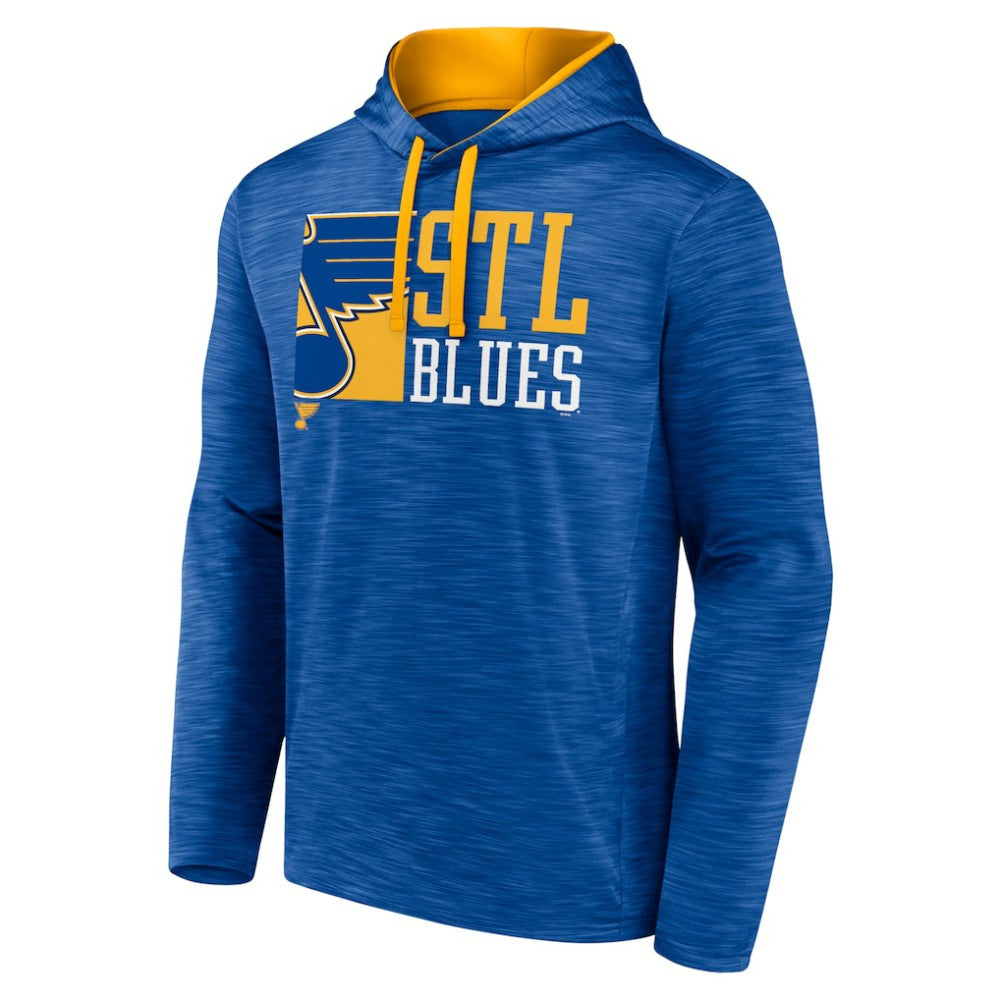 St. Louis Blues Fanatics Never Quit Pullover Hoodie - Blue Hoodies