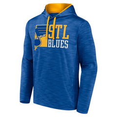 St. Louis Blues Fanatics Never Quit Pullover Hoodie - Blue Hoodies