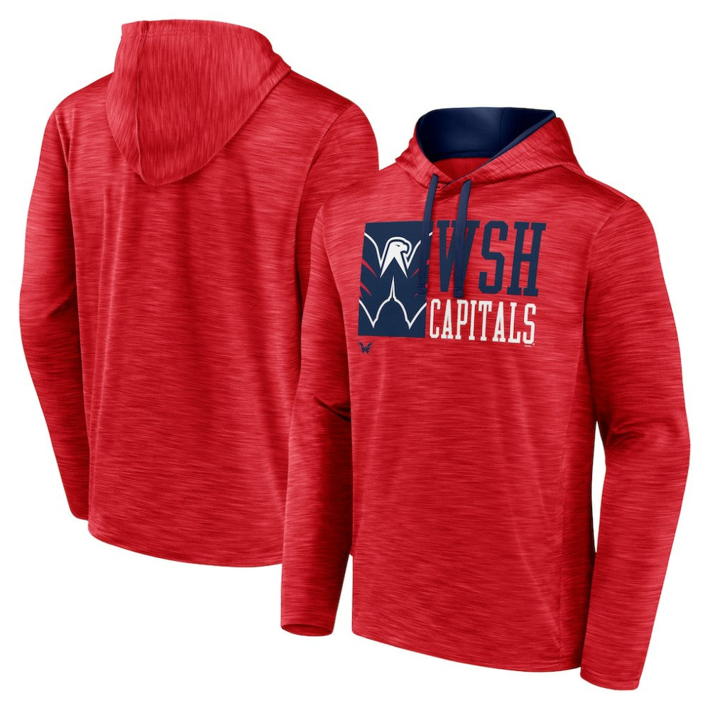 Washington Capitals Fanatics Never Quit Pullover Hoodie - Red Hoodies