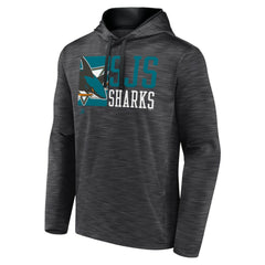 San Jose Sharks Fanatics Never Quit Pullover Hoodie - Charcoal Hoodies