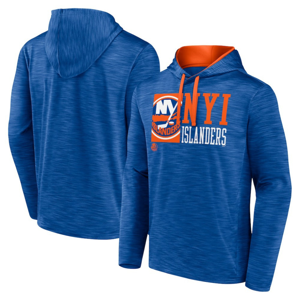 New York Islanders Fanatics Never Quit Pullover Hoodie - Royal Hoodies