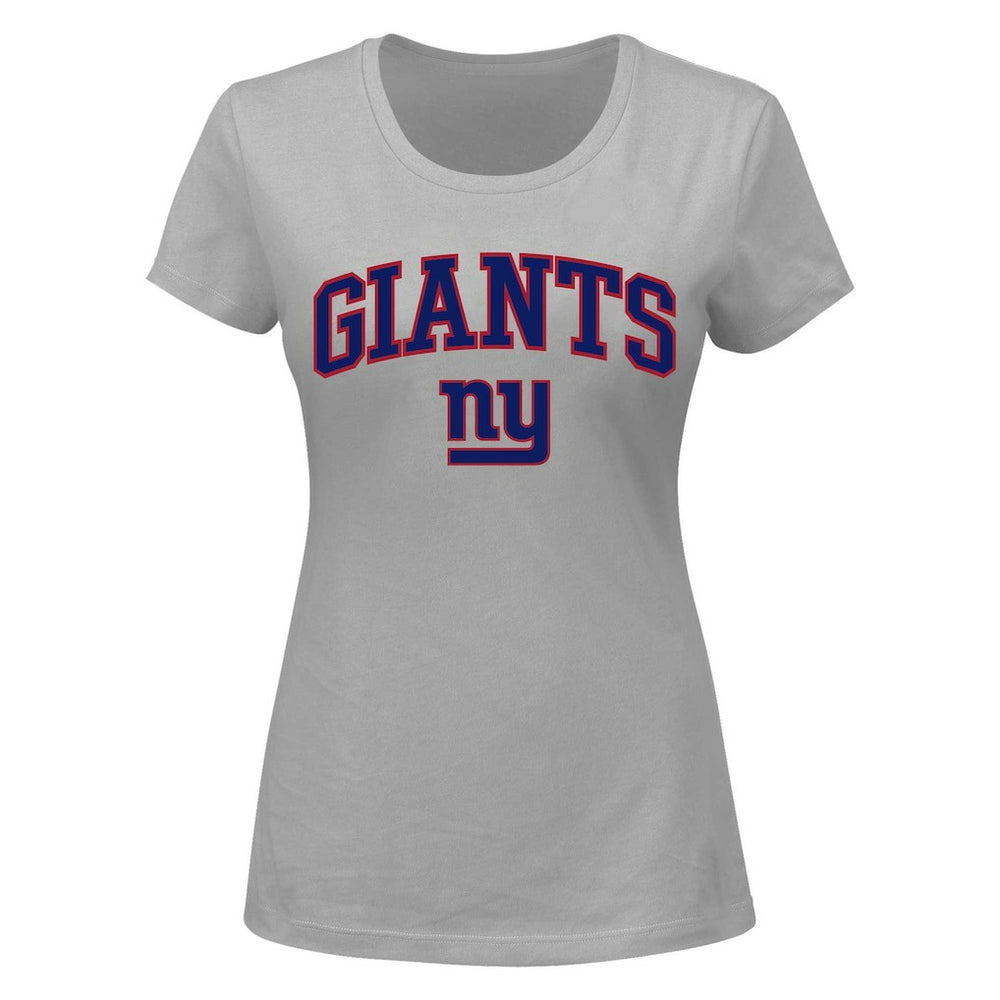 New York Giants Women's Plus Size Arch Over Logo T-Shirt - Heather Gray cheap