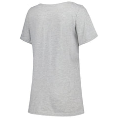 Las Vegas Raiders Women's Plus Size Arch Over Logo T-Shirt - Heather Gray for sale