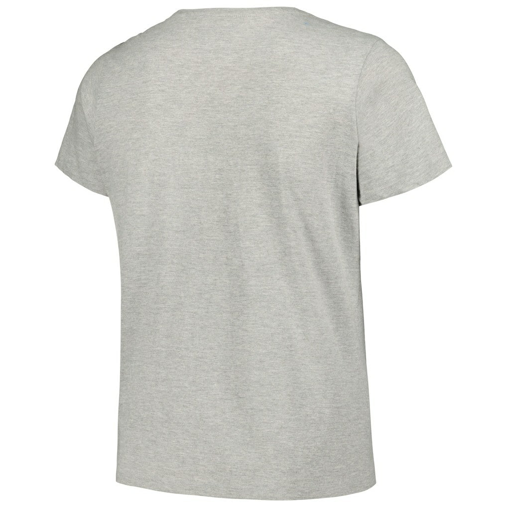 New Orleans Saints Women's Plus Size Arch Over Logo T-Shirt - Heather Gray for sale
