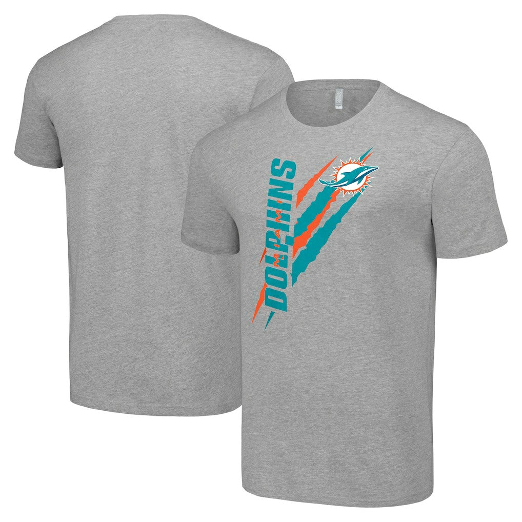 Miami Dolphins Starter Color Scratch T-Shirt - Heather Gray cheap