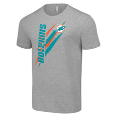 Miami Dolphins Starter Color Scratch T-Shirt - Heather Gray cheap