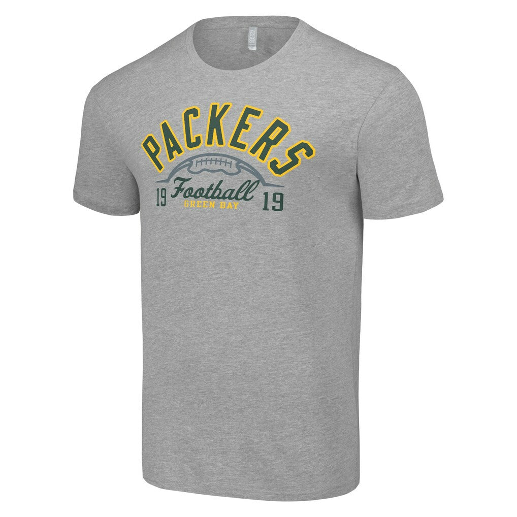 Green Bay Packers Starter Half Ball Team T-Shirt - Heather Gray outlet