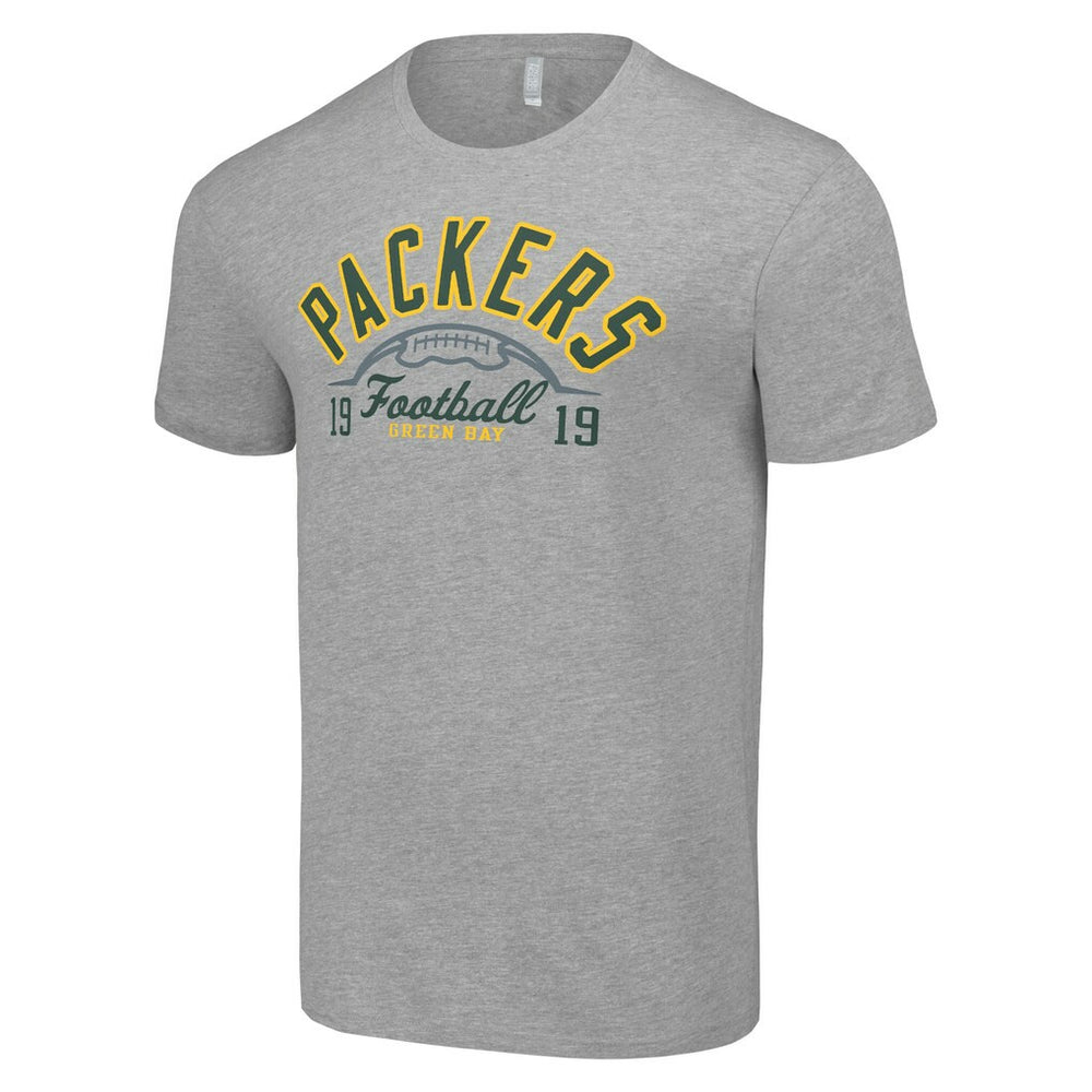 Green Bay Packers Starter Half Ball Team T-Shirt - Heather Gray outlet