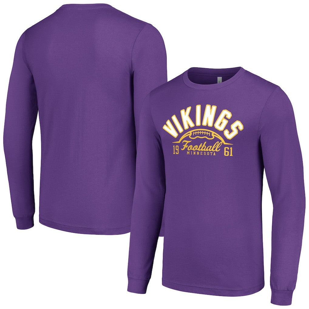 Minnesota Vikings Starter Half Ball Team Long Sleeve T-Shirt - Purple cheap