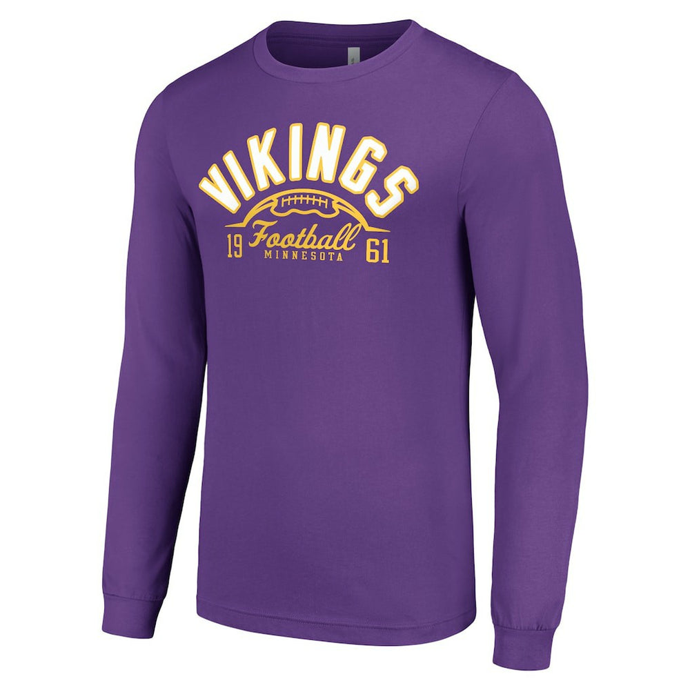Minnesota Vikings Starter Half Ball Team Long Sleeve T-Shirt - Purple cheap