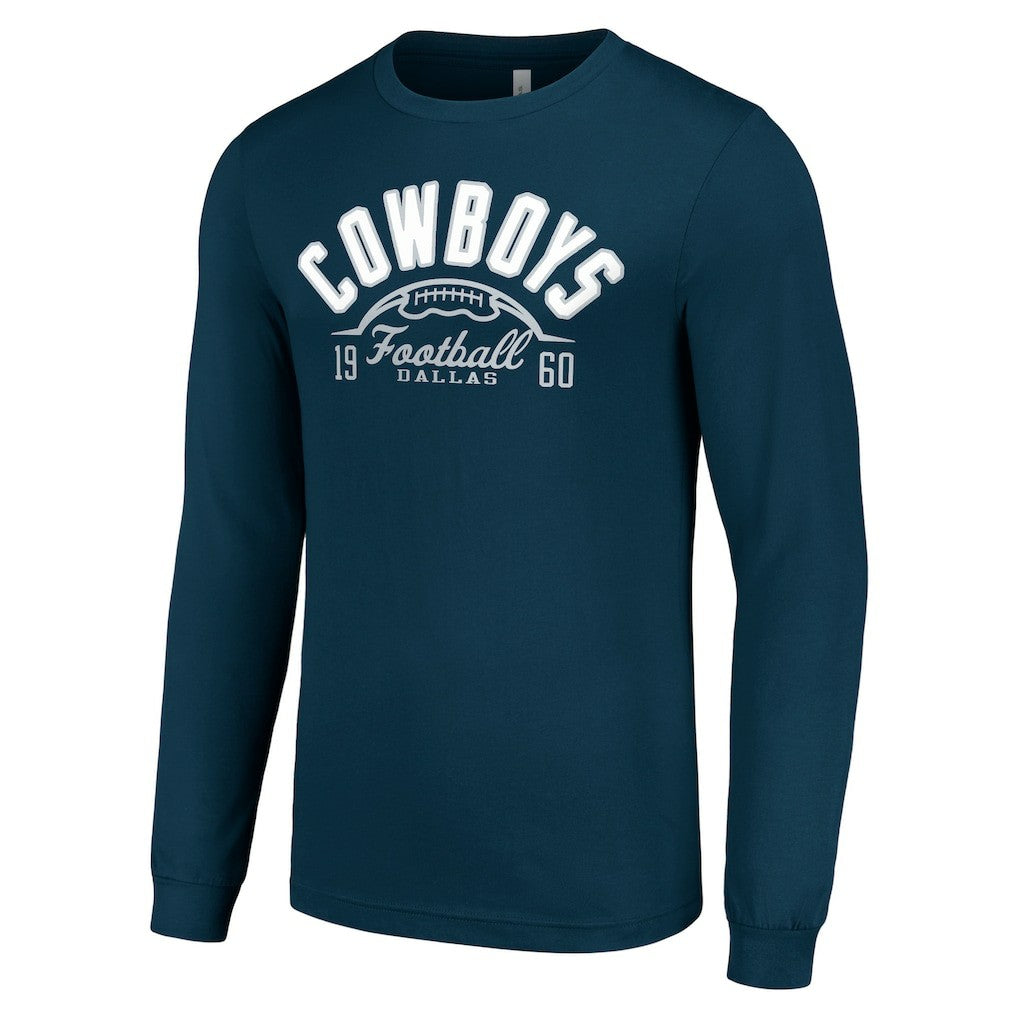 Dallas Cowboys Starter Half Ball Team Long Sleeve T-Shirt - Navy on sale