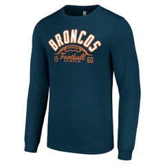 Denver Broncos Starter Half Ball Team Long Sleeve T-Shirt - Navy online